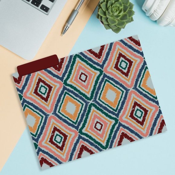 FILE FOLDERS - BOHO STYLE (SET OF 12) - Picture 2 of 6